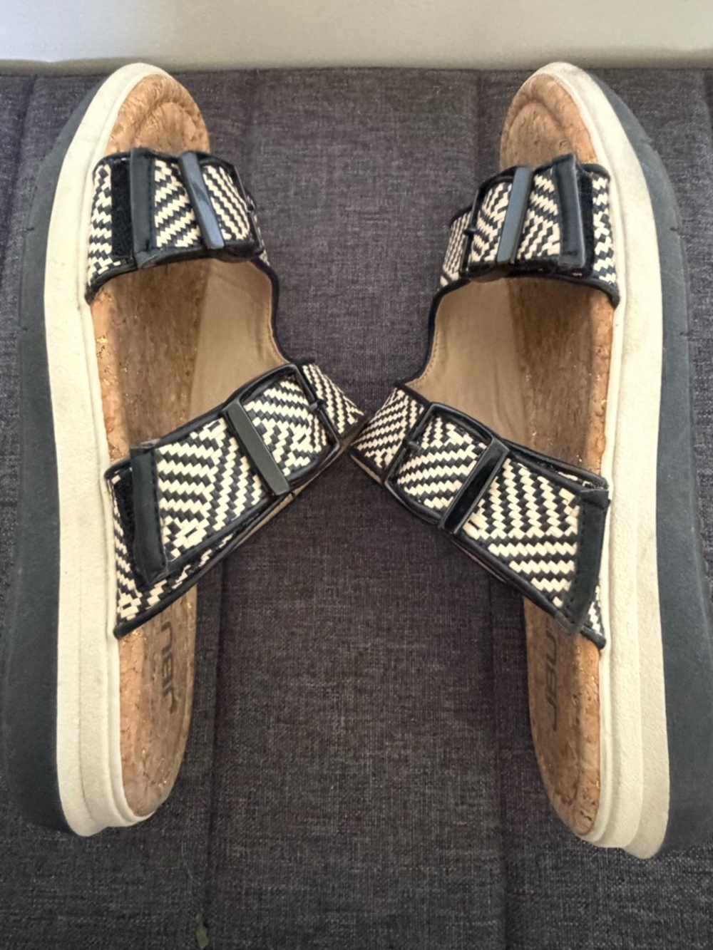 JBU by Jambu Womens Kona Raffia Weave Slip On Comfort Sandals-Sz-8 - Picture 8 of 16